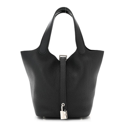 Hermes Taurillon Clemence Picotin Lock 18 PM Black 1 of 11