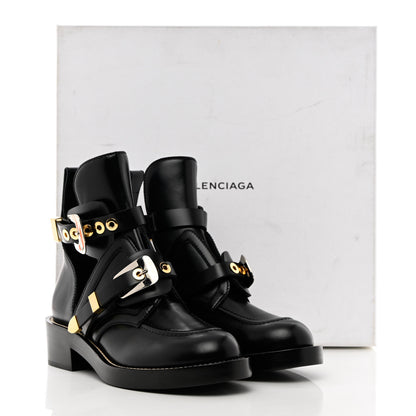 Balenciaga Brushed Calfskin Ceinture Ankle Boots 39.5 Black 13 of 13