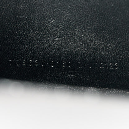 Balenciaga Strass Suede Allover Logo Hourglass Top Handle Bag XS with Chain Silver Black 8 of 11