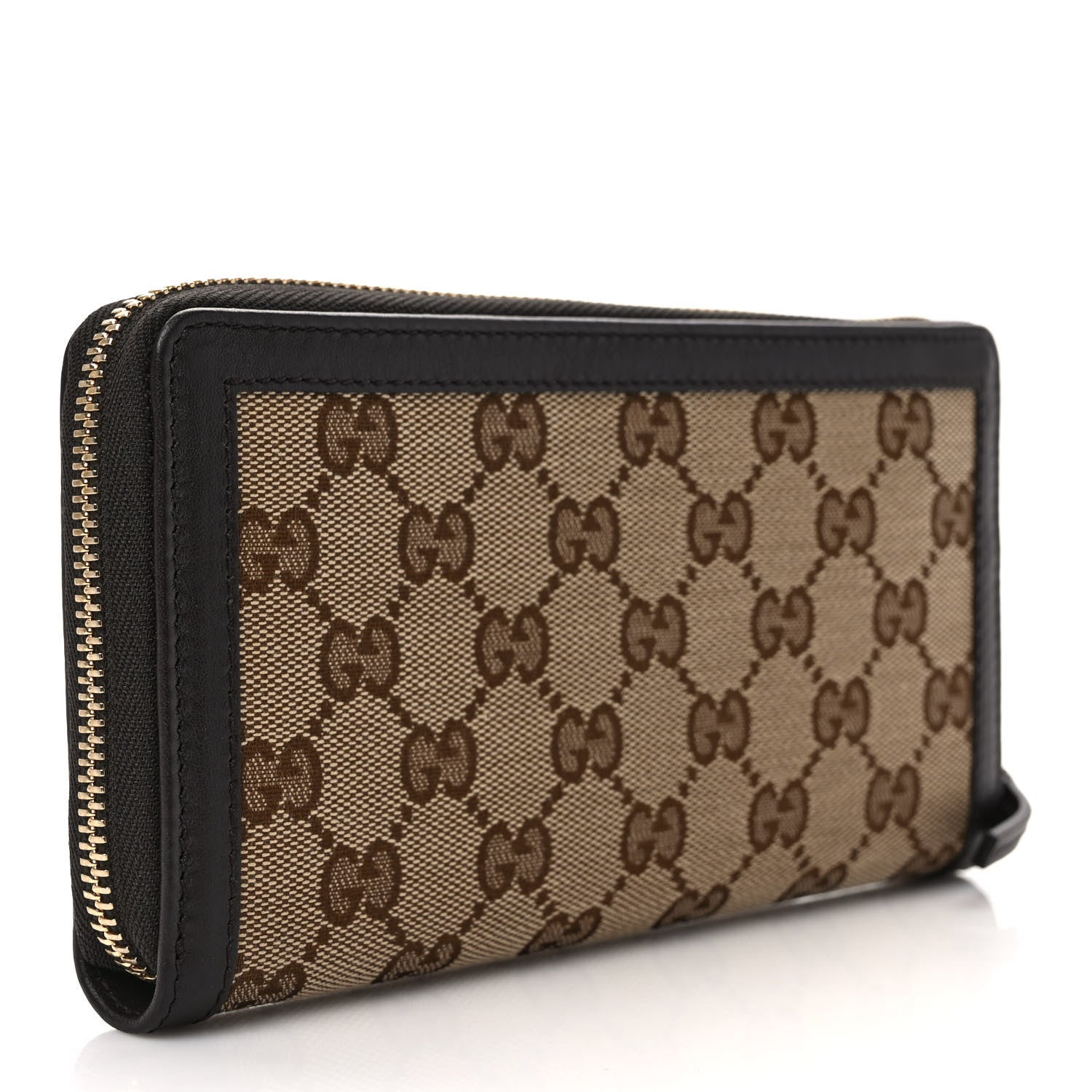 Gucci Monogram Margaux Calfskin Sukey Zip Around Wallet Beige Ebony Cocoa 3 of 7