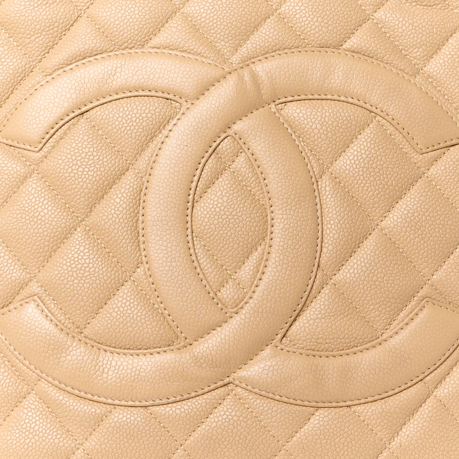 Chanel Caviar Quilted Medallion Tote Beige 8 of 13