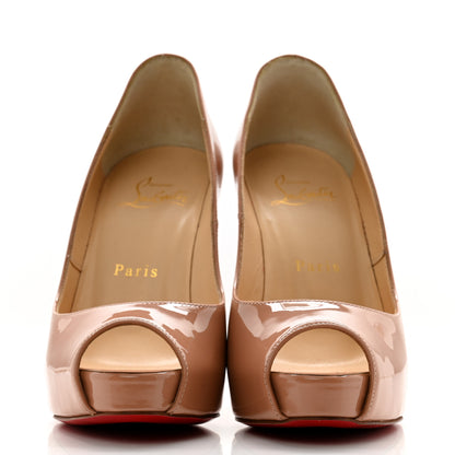 Christian Louboutin Patent New Very Prive 120 Pumps 35.5 Nude 2 of 9