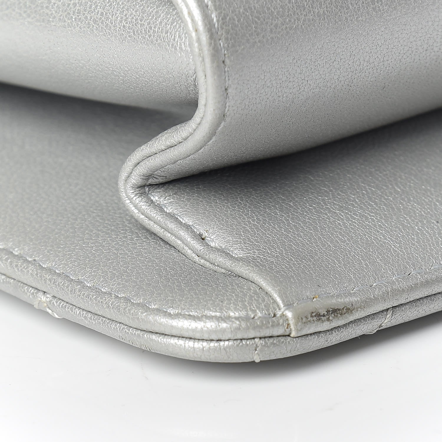 Chanel Metallic Sheepskin Quilted Beauty Lock Flap Silver 13 of 14