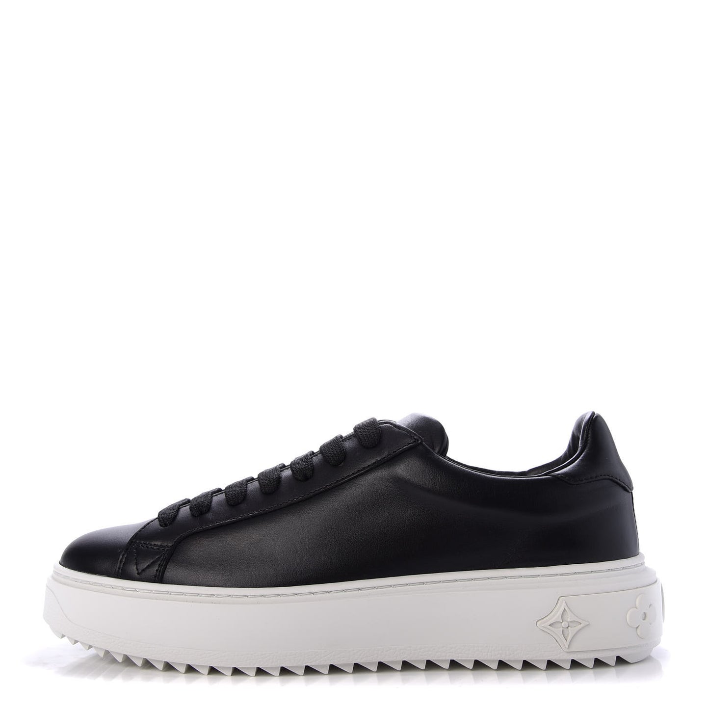 Calfskin Time Out Sneakers 37.5 Black
