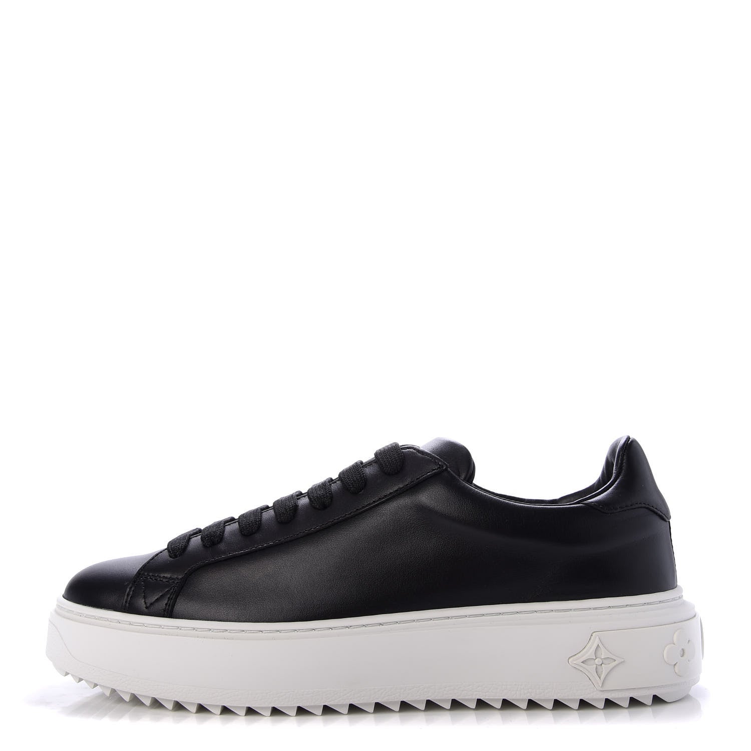 Louis Vuitton Calfskin Time Out Sneakers 37.5 Black 1 of 9