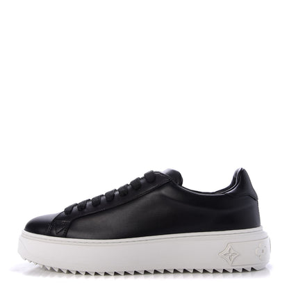 Louis Vuitton Calfskin Time Out Sneakers 37.5 Black 1 of 9