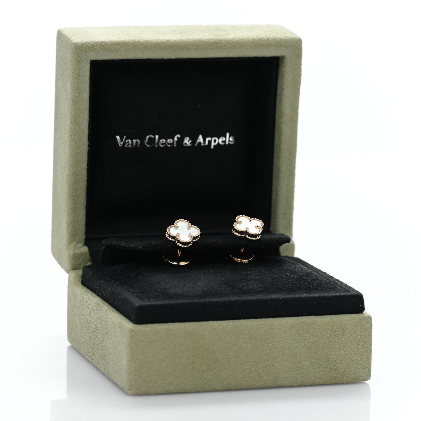 18K Yellow Gold Mother of Pearl Sweet Alhambra Earrings