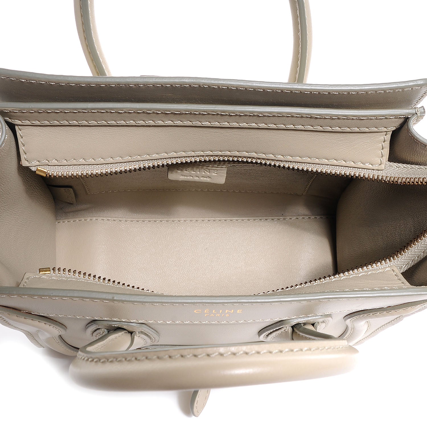 Celine Satin Calfskin Nano Luggage Powder 3 of 9
