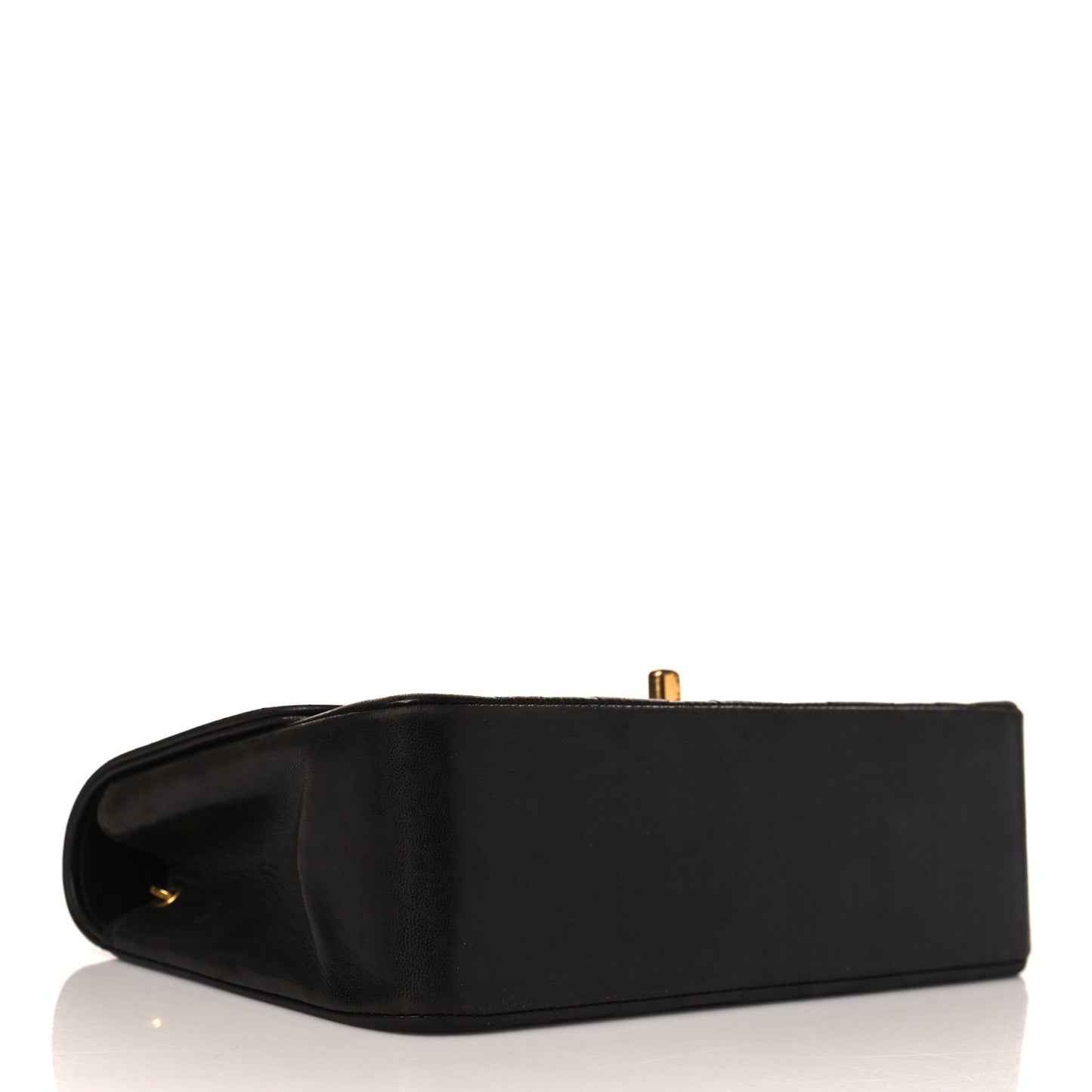 Lambskin Quilted Small Single Flap Black