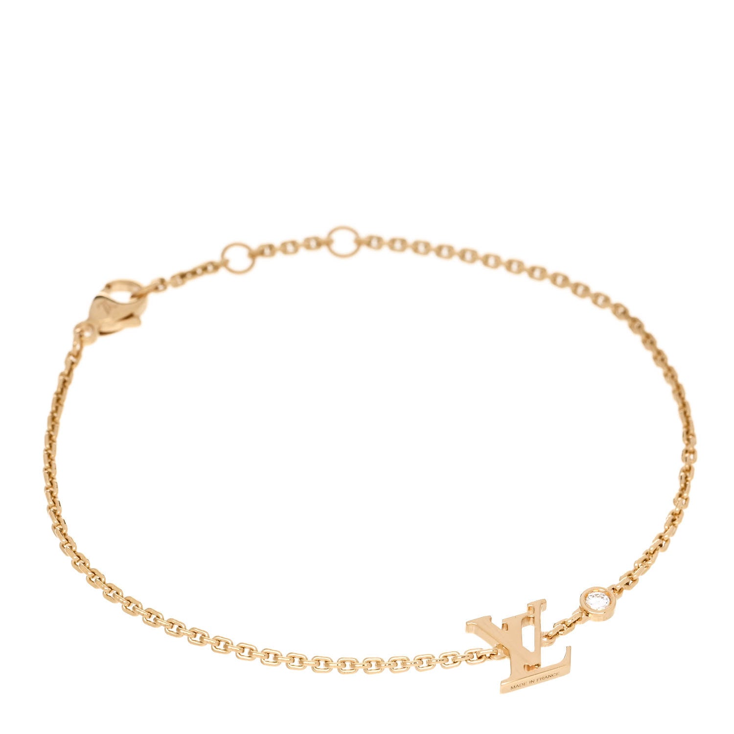 Louis Vuitton 18K Yellow Gold Diamond Idylle Blossom LV Bracelet 1 of 4