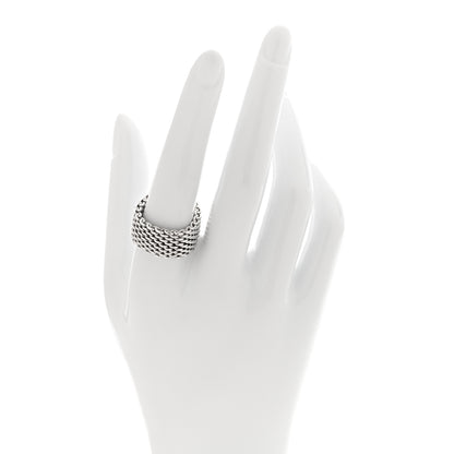 Tiffany Sterling Silver Somerset Mesh Ring 60 9 2 of 4