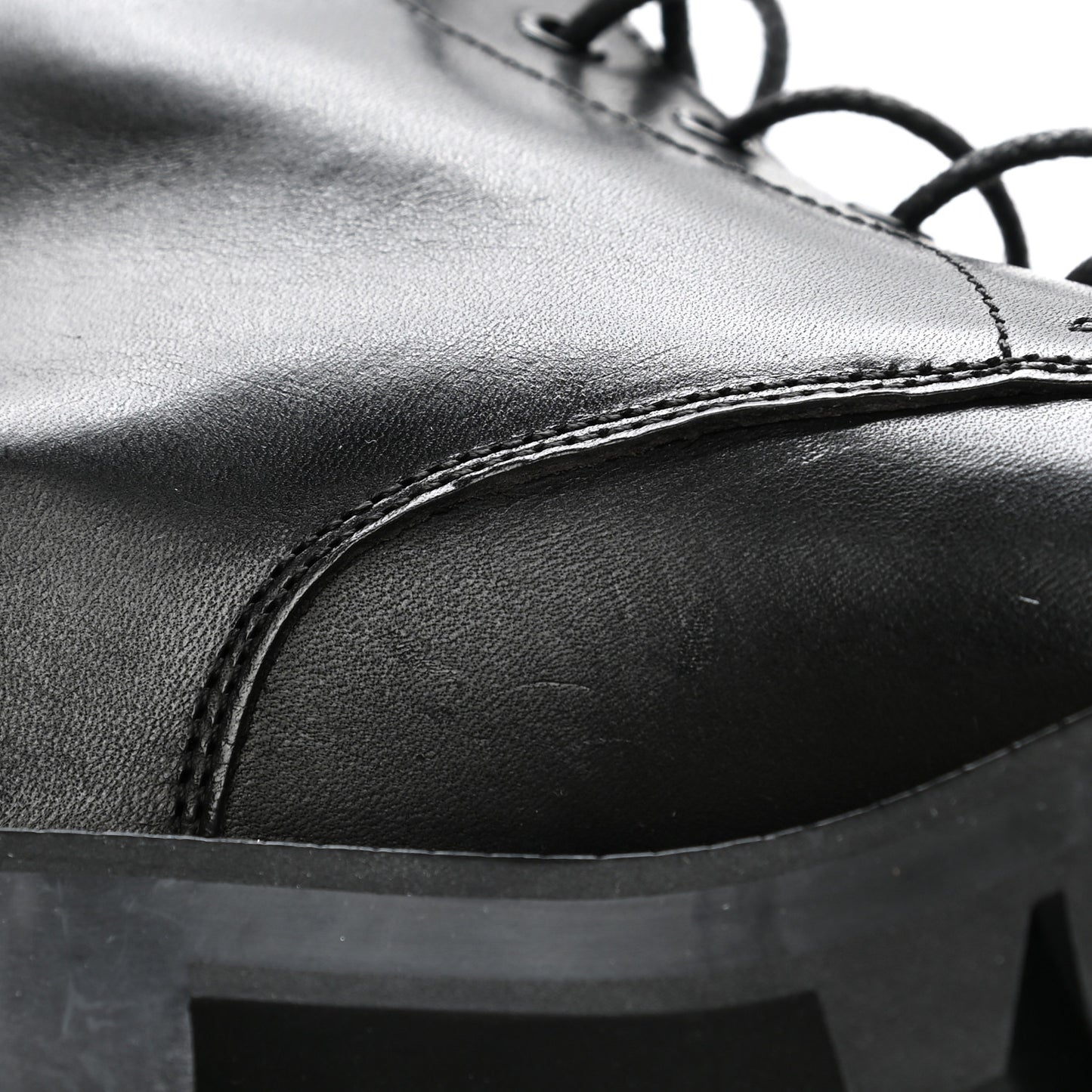 Calfskin Outdoor Rim Combat Boots 39 Black