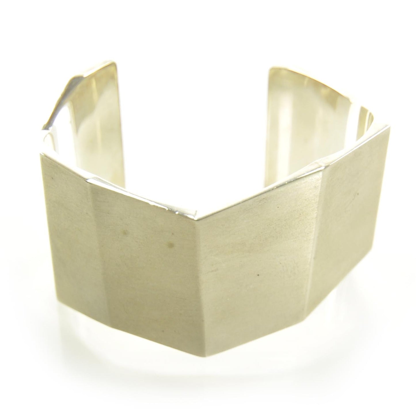 Brushed Sterling Silver Frank Gehry Wide Torque Cuff