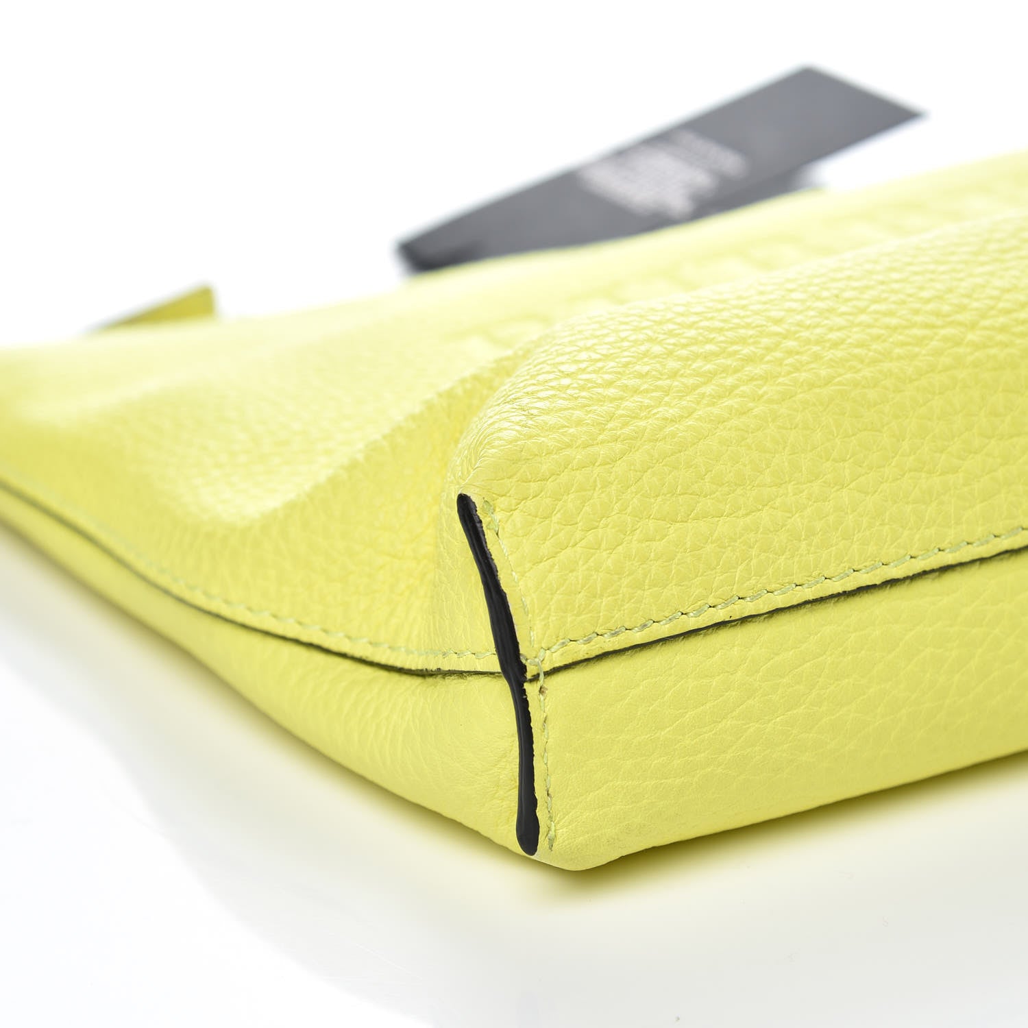 Burberry Soft Calfskin Large Duncan Zip Pouch Neon Yellow 9 of 11