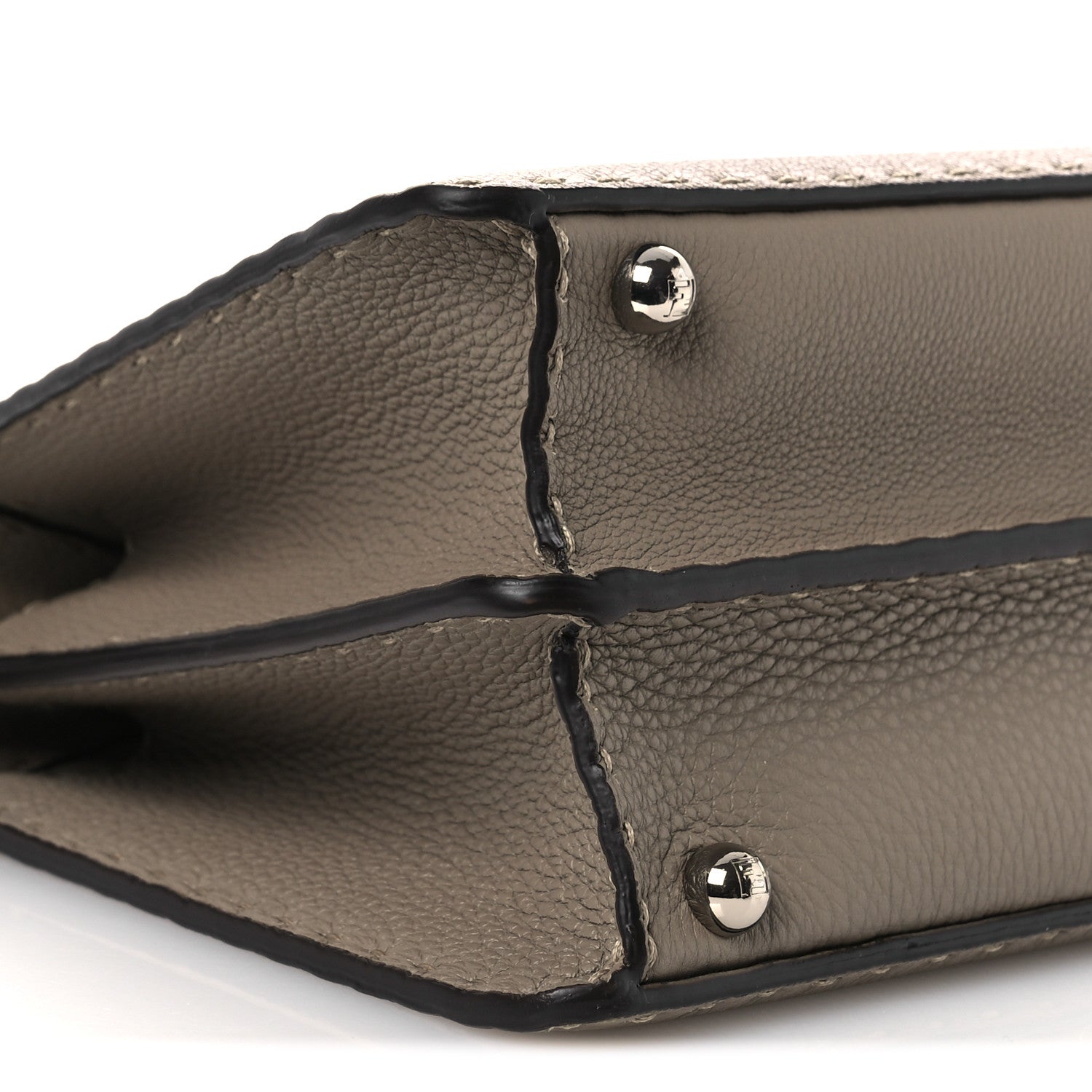 Fendi Cuoio Romano Selleria Chamois Small Peekaboo I SEE U Satchel Corda Camelia Cipria 9 of 11