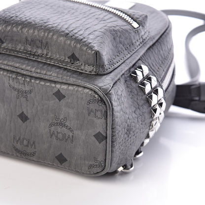 MCM Visetos Studded X-Mini Bebe Boo Backpack Grey 8 of 9