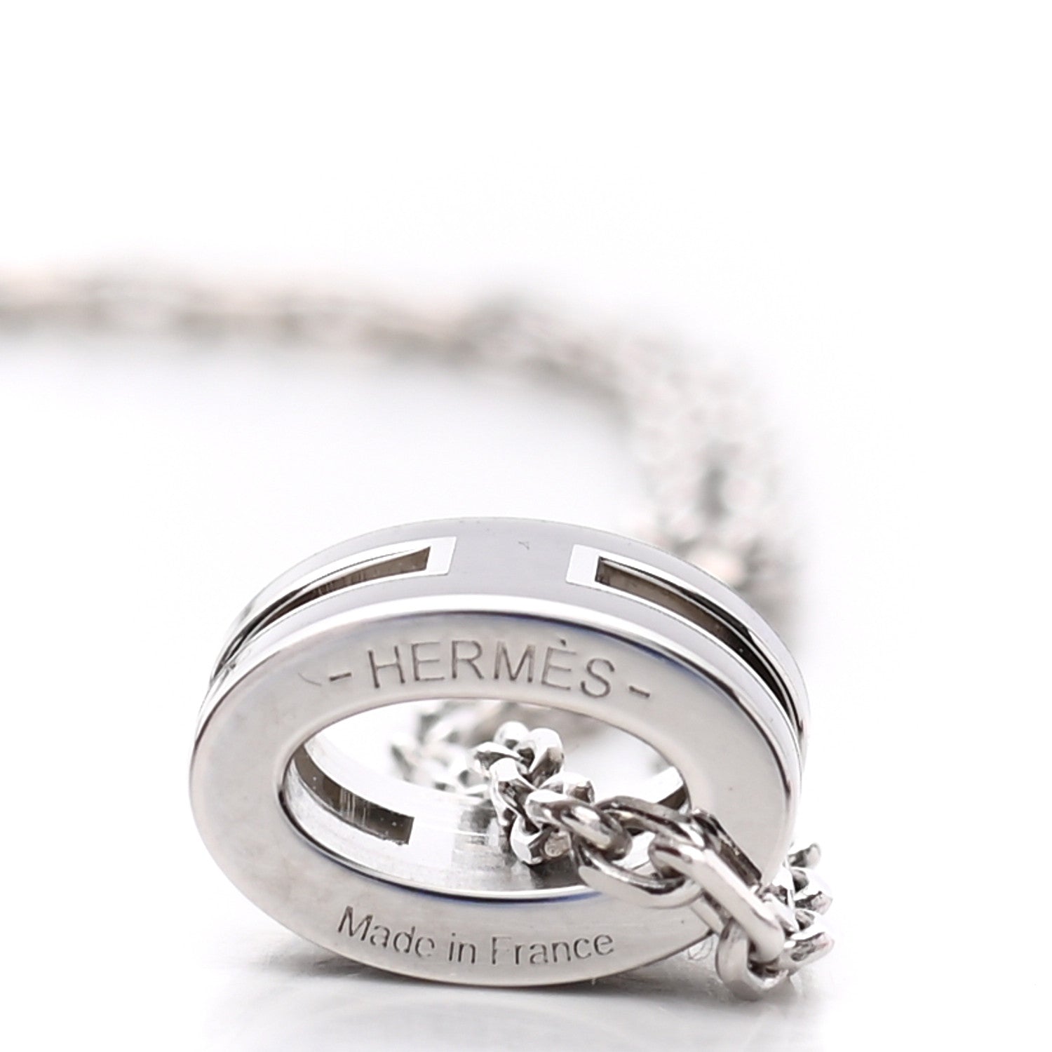 Hermes Lacquered Palladium Mini Pop H Pendant Necklace Black 4 of 7
