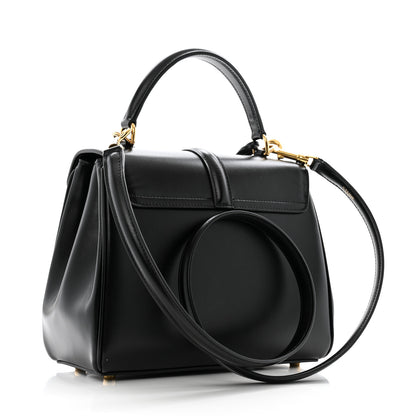 Celine Satinated Calfskin Small 16 Top Handle Bag Black 3 of 14