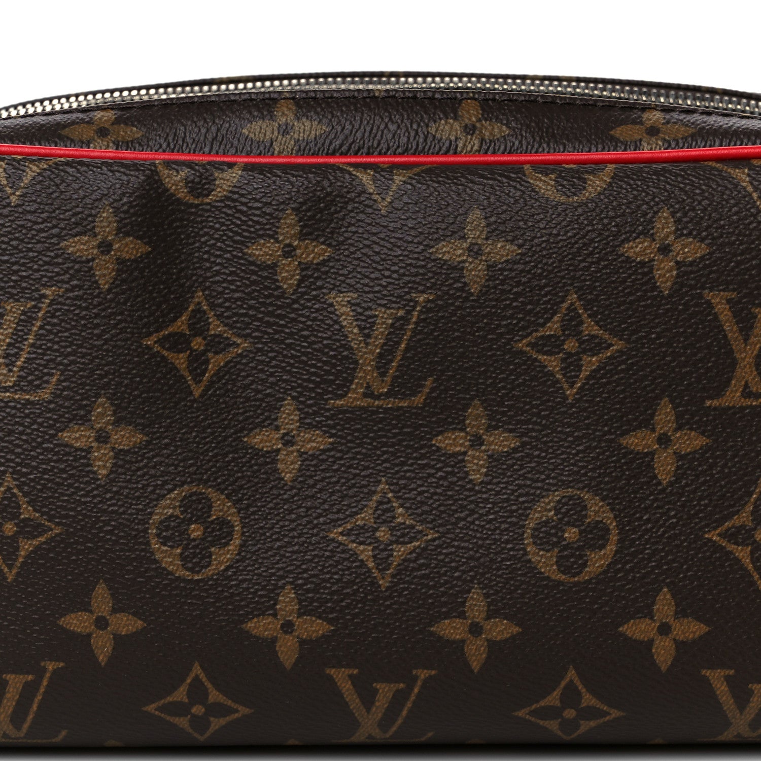 Louis Vuitton Monogram Macassar Dopp Kit Toilet Pouch Sari Red