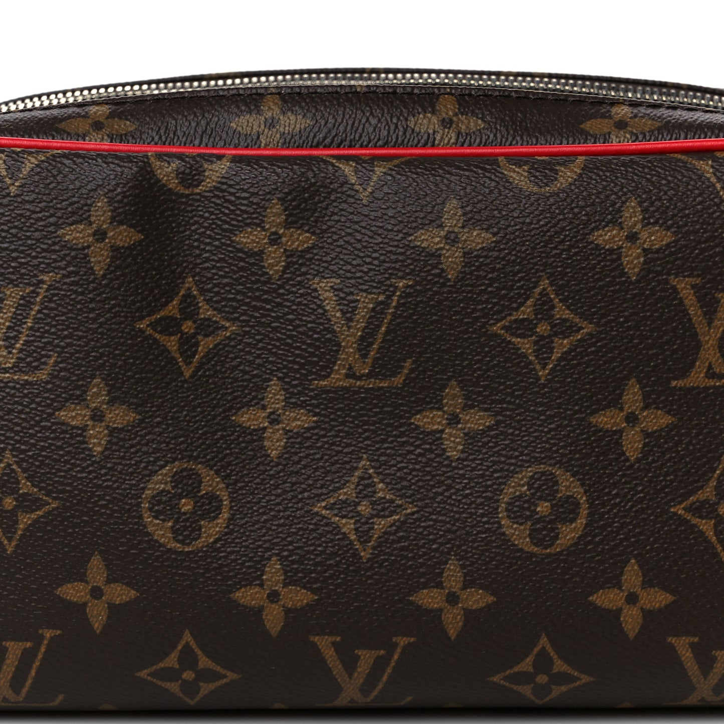 Monogram Macassar Dopp Kit Toilet Pouch Sari Red