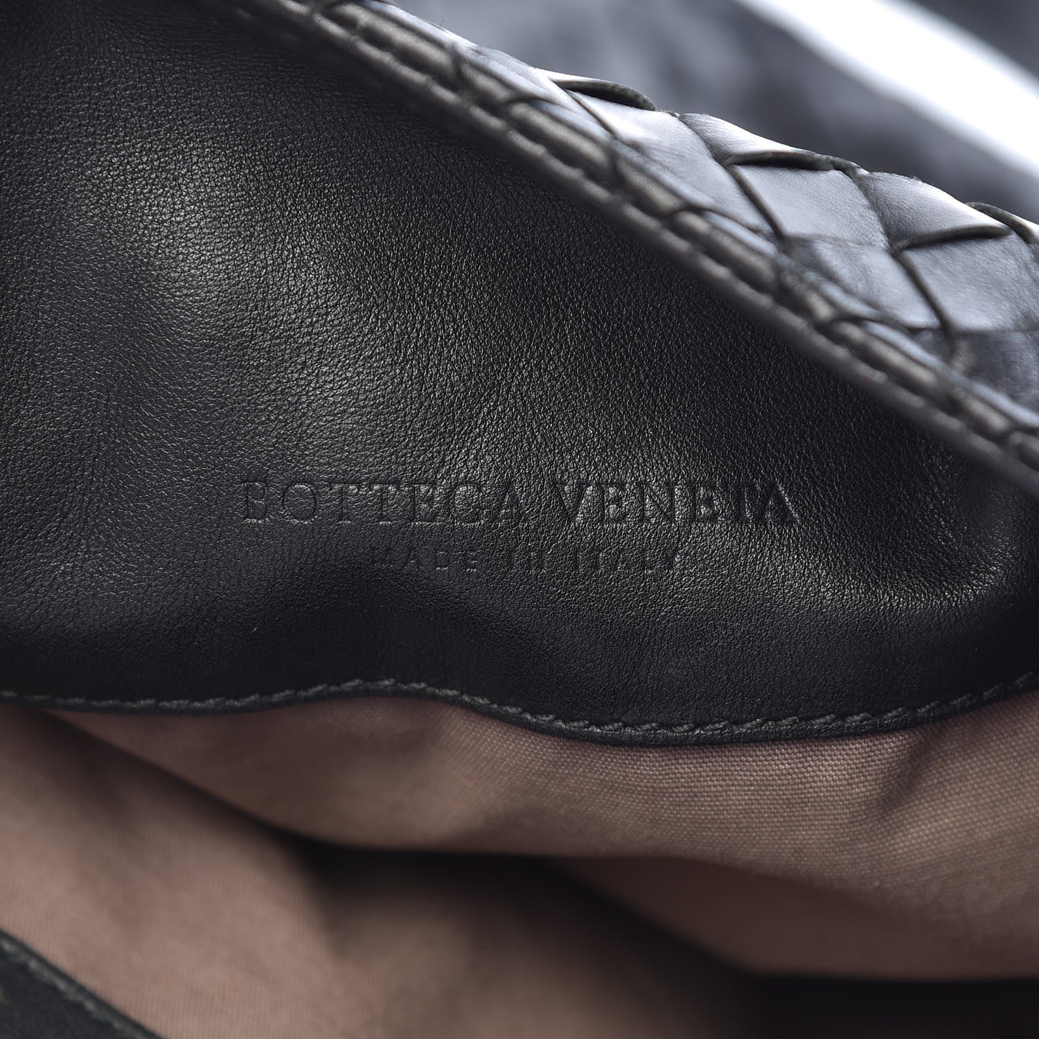 Bottega Veneta Light Calf Intrecciato Crossbody Messenger Bag Black 6 of 13