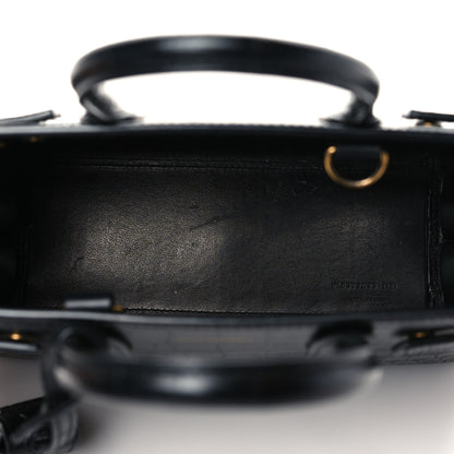 Saint Laurent Calfskin Crocodile Embossed Nano Sac De Jour Black 4 of 9