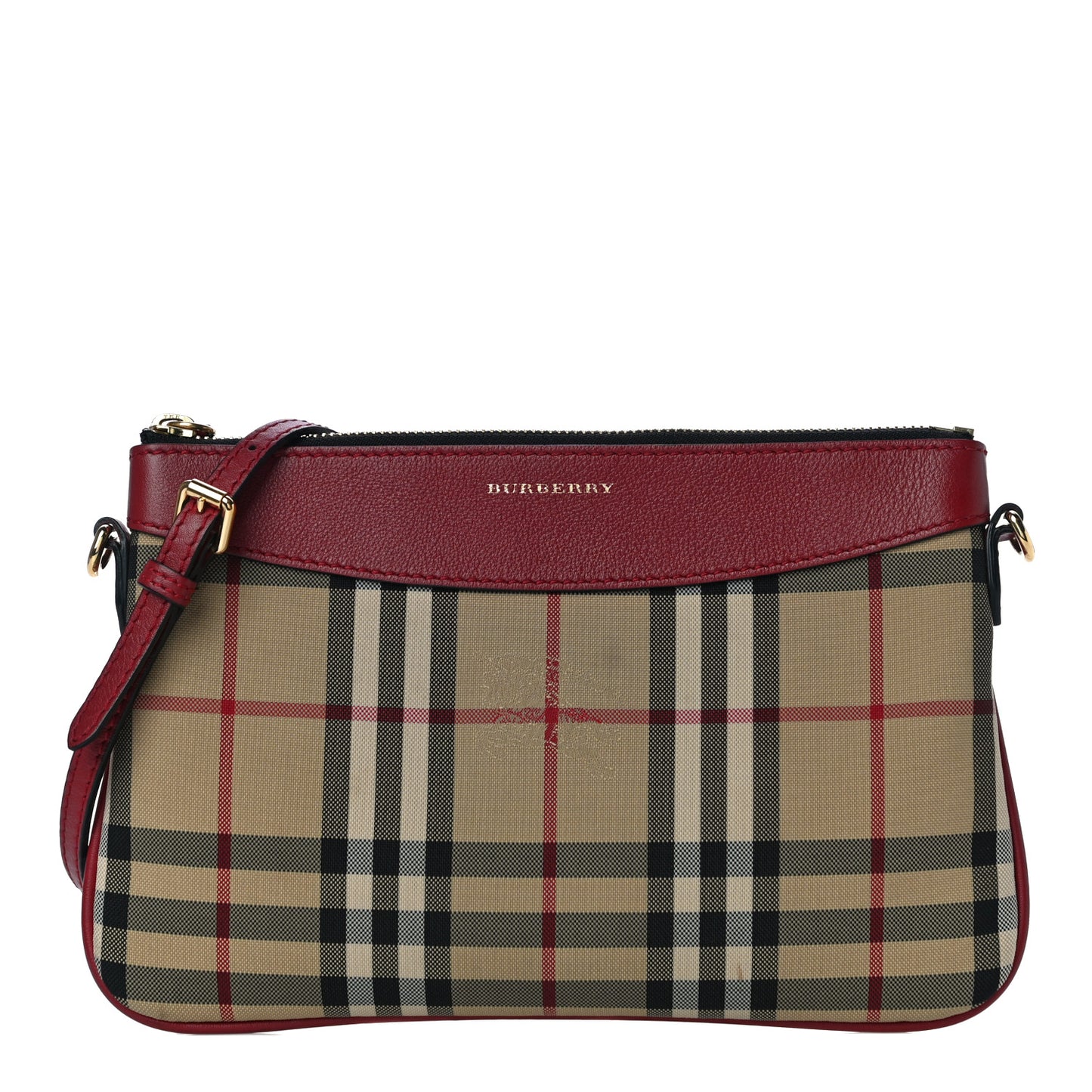 Horseferry Check Peyton Crossbody Clutch Bag Parade Red