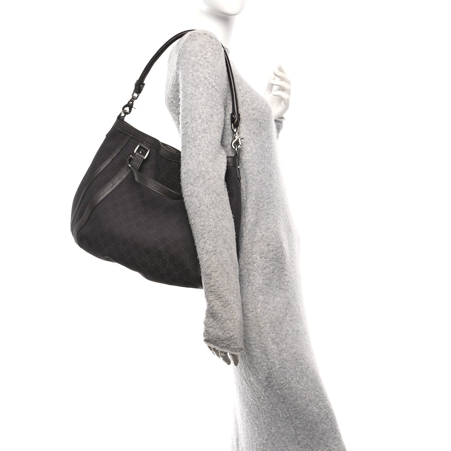 Monogram Medium Abbey Convertible Tote Dark Brown