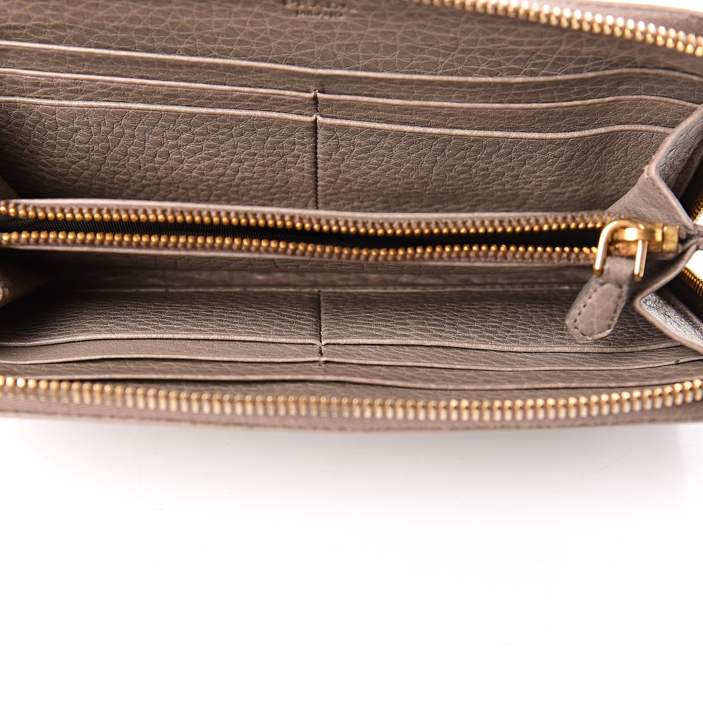 Vitello Daino Zip Around Wallet Argilla