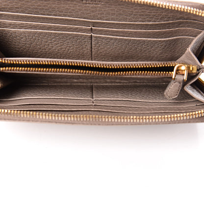 Prada Vitello Daino Zip Around Wallet Argilla 10 of 11