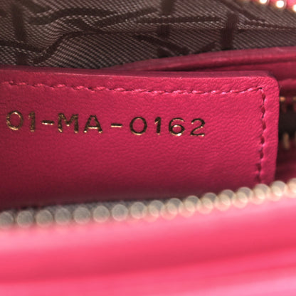 Christian Dior Lambskin Cannage Medium Lady Dior Pink 9 of 11