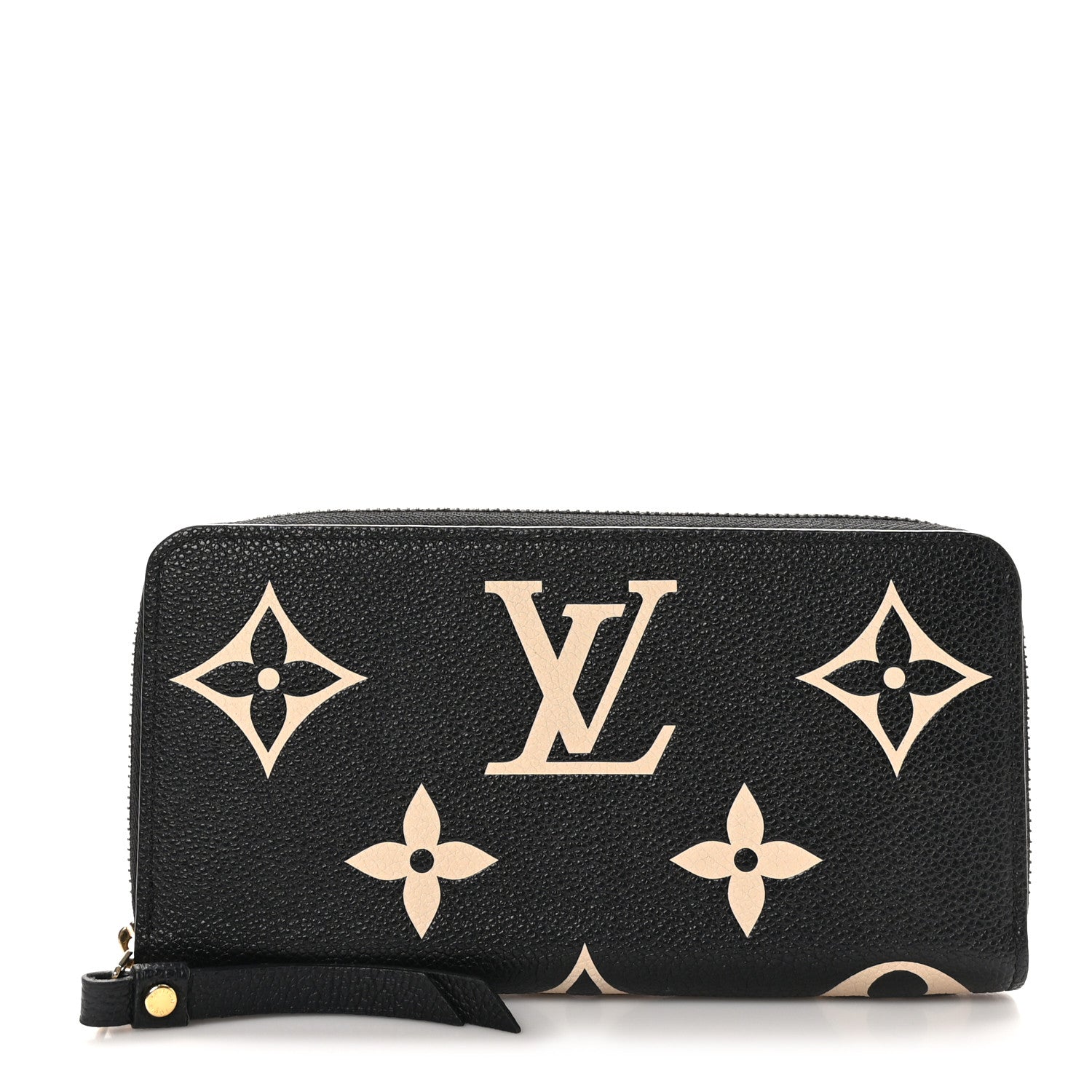 Louis Vuitton Empreinte Monogram Giant Zippy Wallet Black Beige 1 of 8