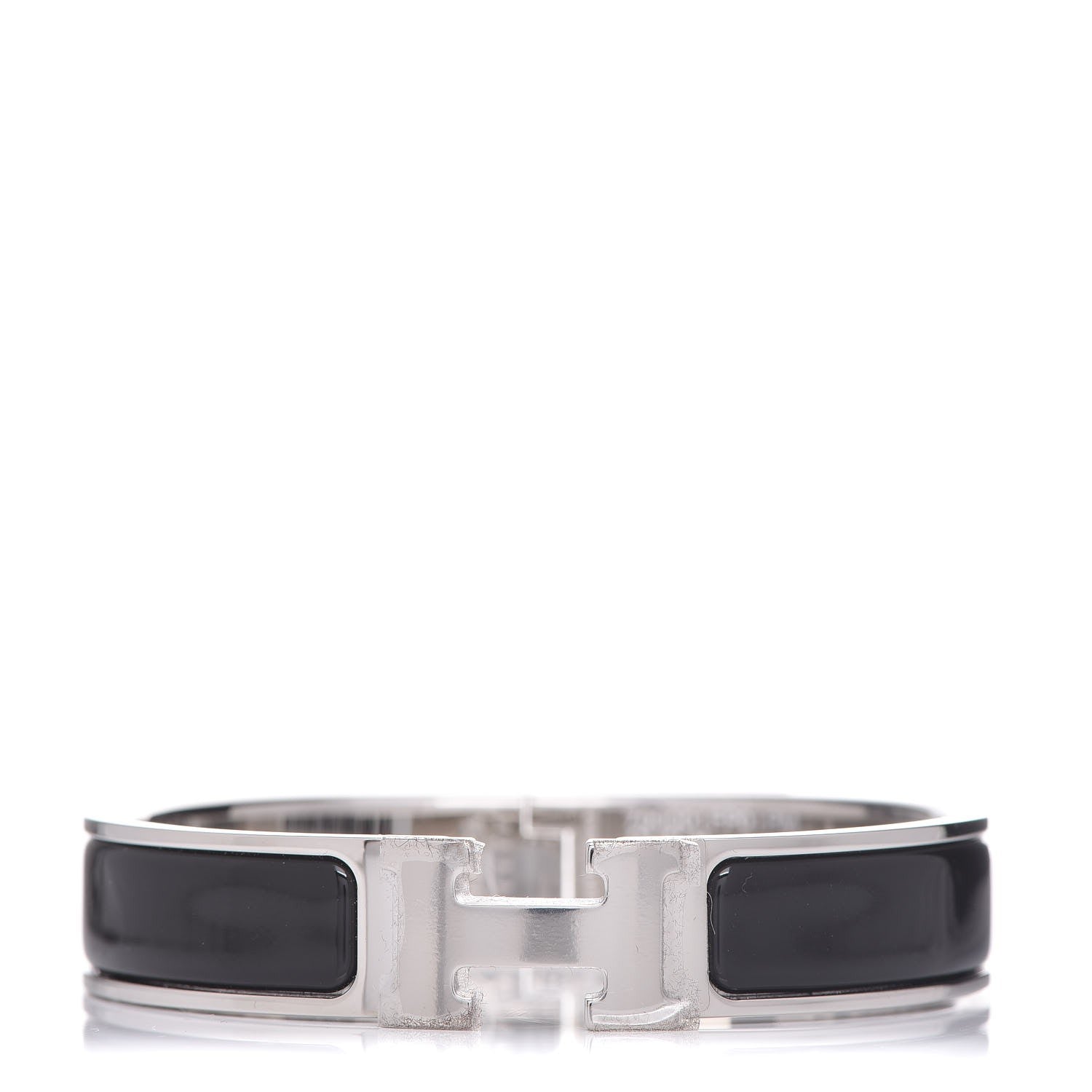 Hermes Enamel Narrow Clic Clac H Bracelet PM Black 1 of 6