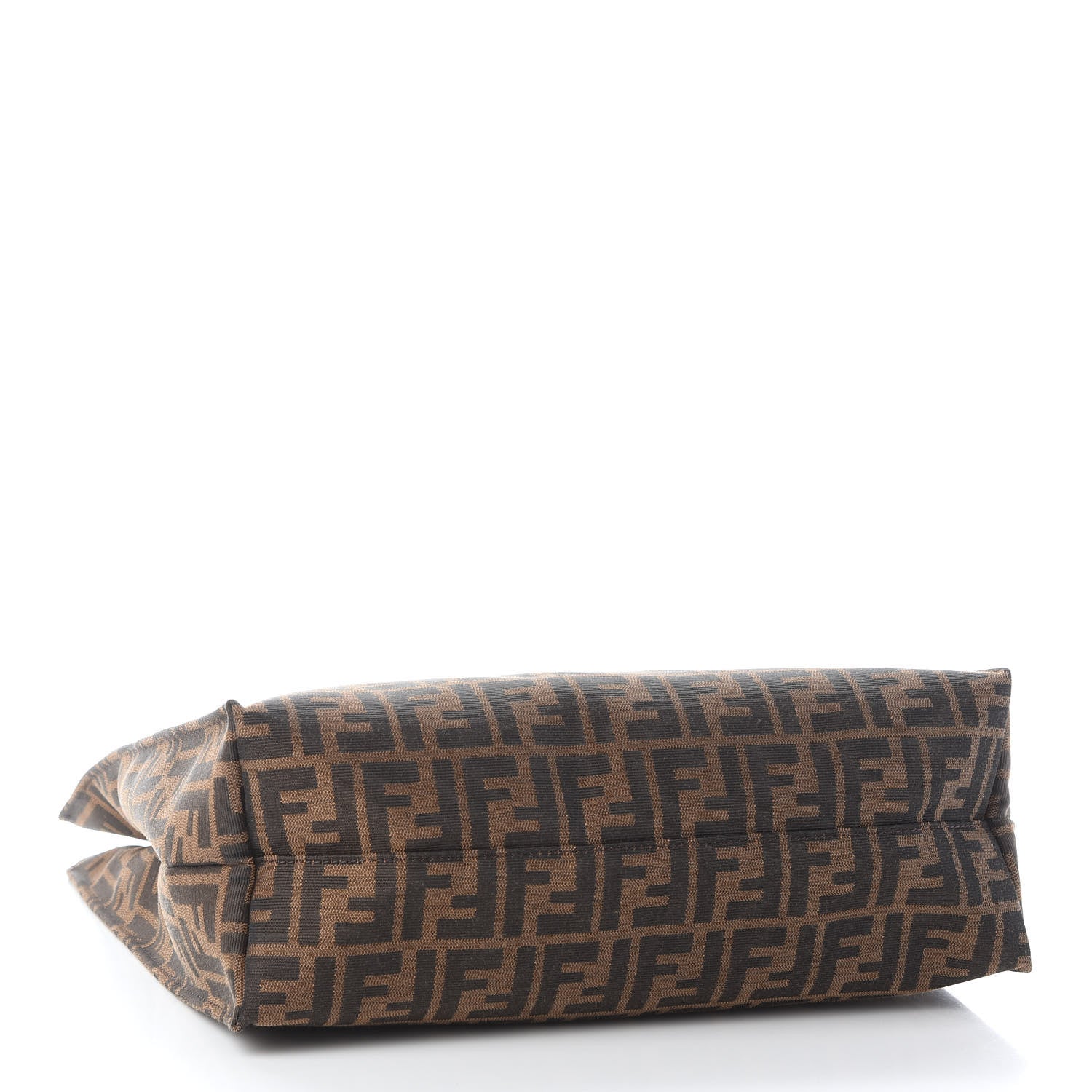 Fendi Zucca Vitello Artic Special Shopping Tote Tobacco Castagna 4 of 9