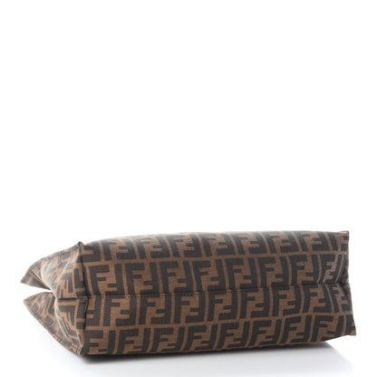 Fendi Zucca Vitello Artic Special Shopping Tote Tobacco Castagna 4 of 9