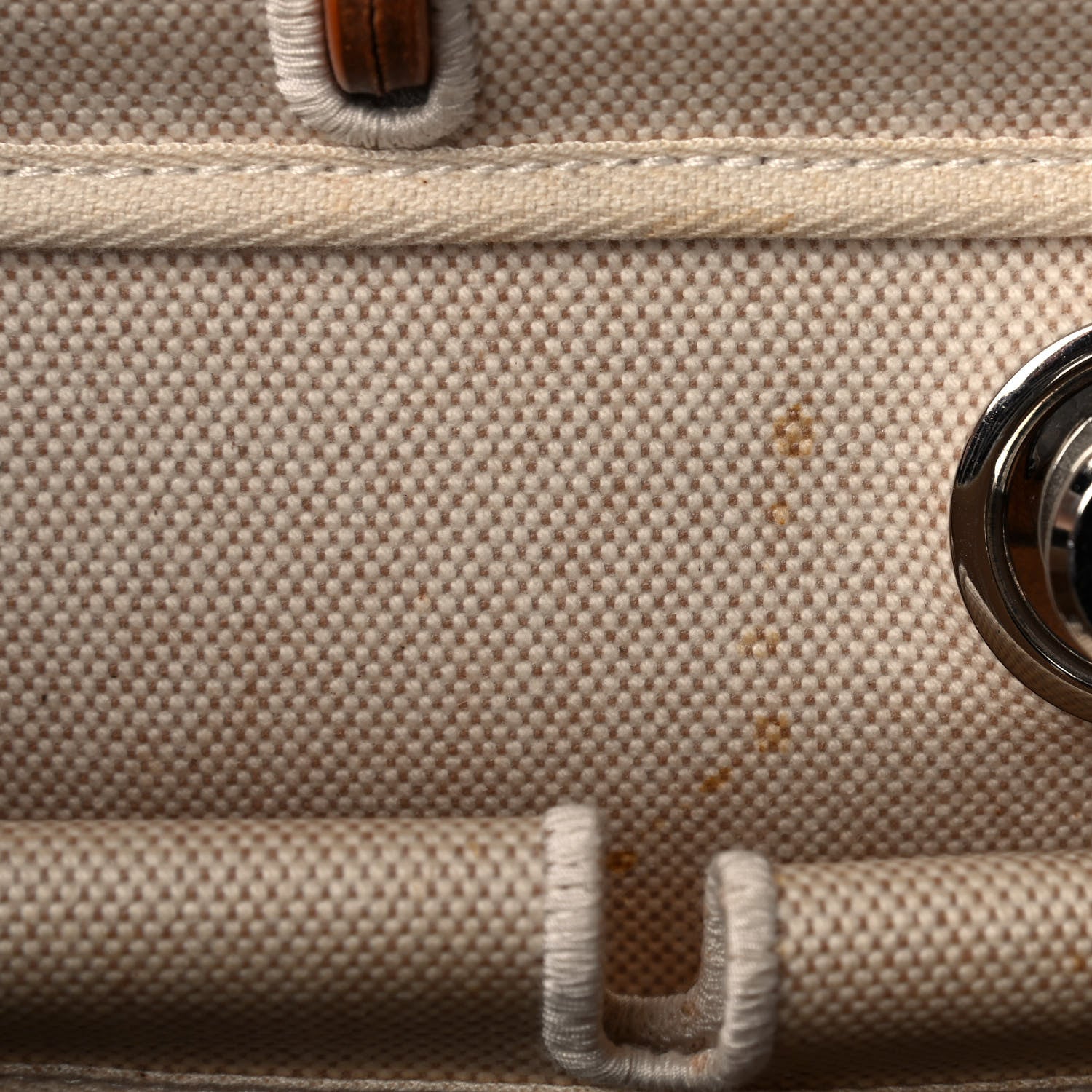 Hermes Toile Vache Calfskin Herbag 30 PM Backpack Natural 13 of 17