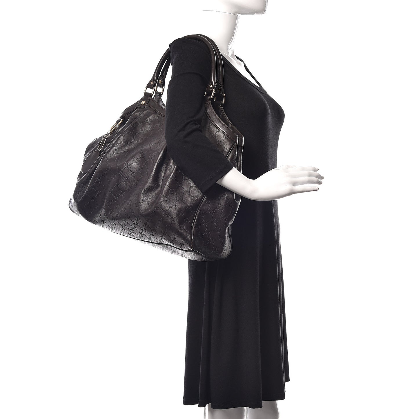 Guccissima Signature Large Sukey Tote Chocolate