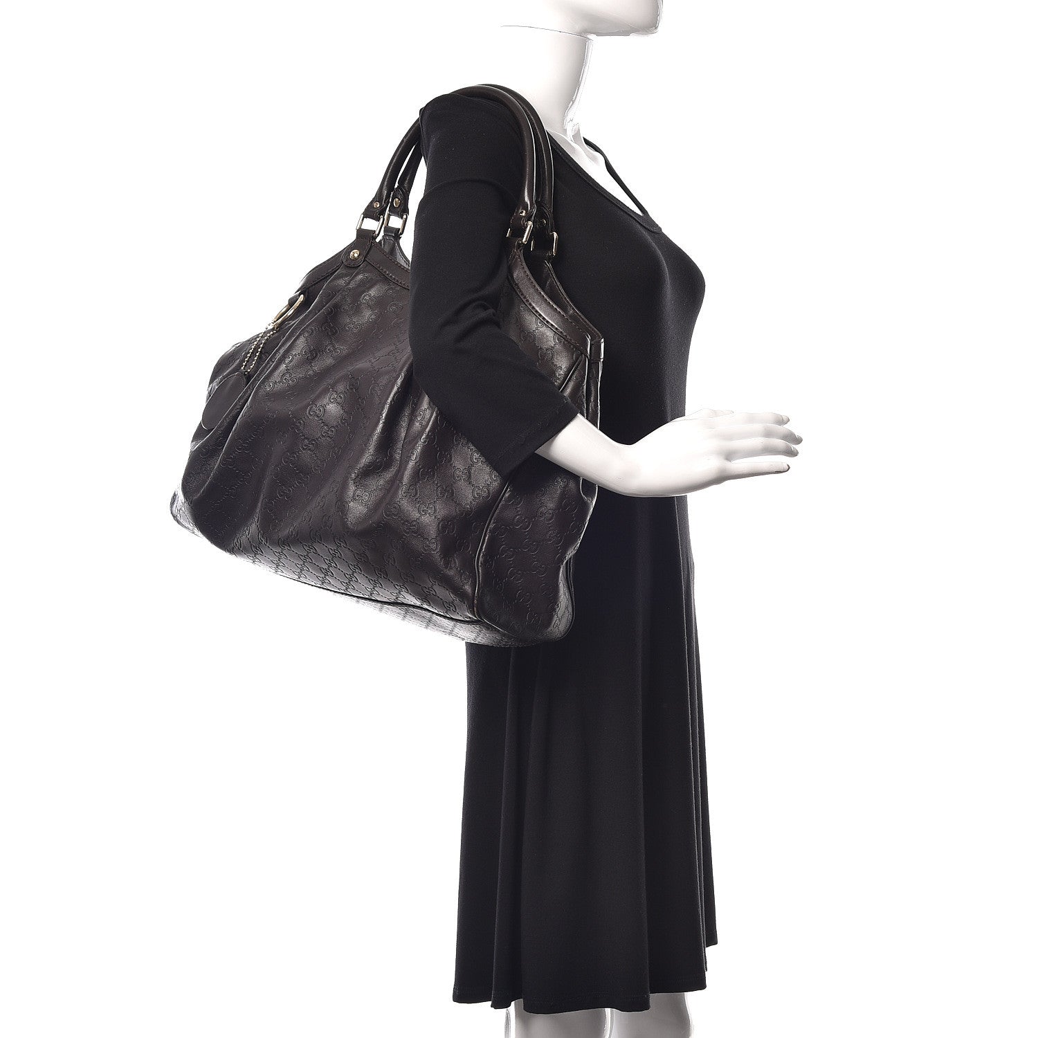 Gucci Guccissima Signature Large Sukey Tote Chocolate 2 of 11