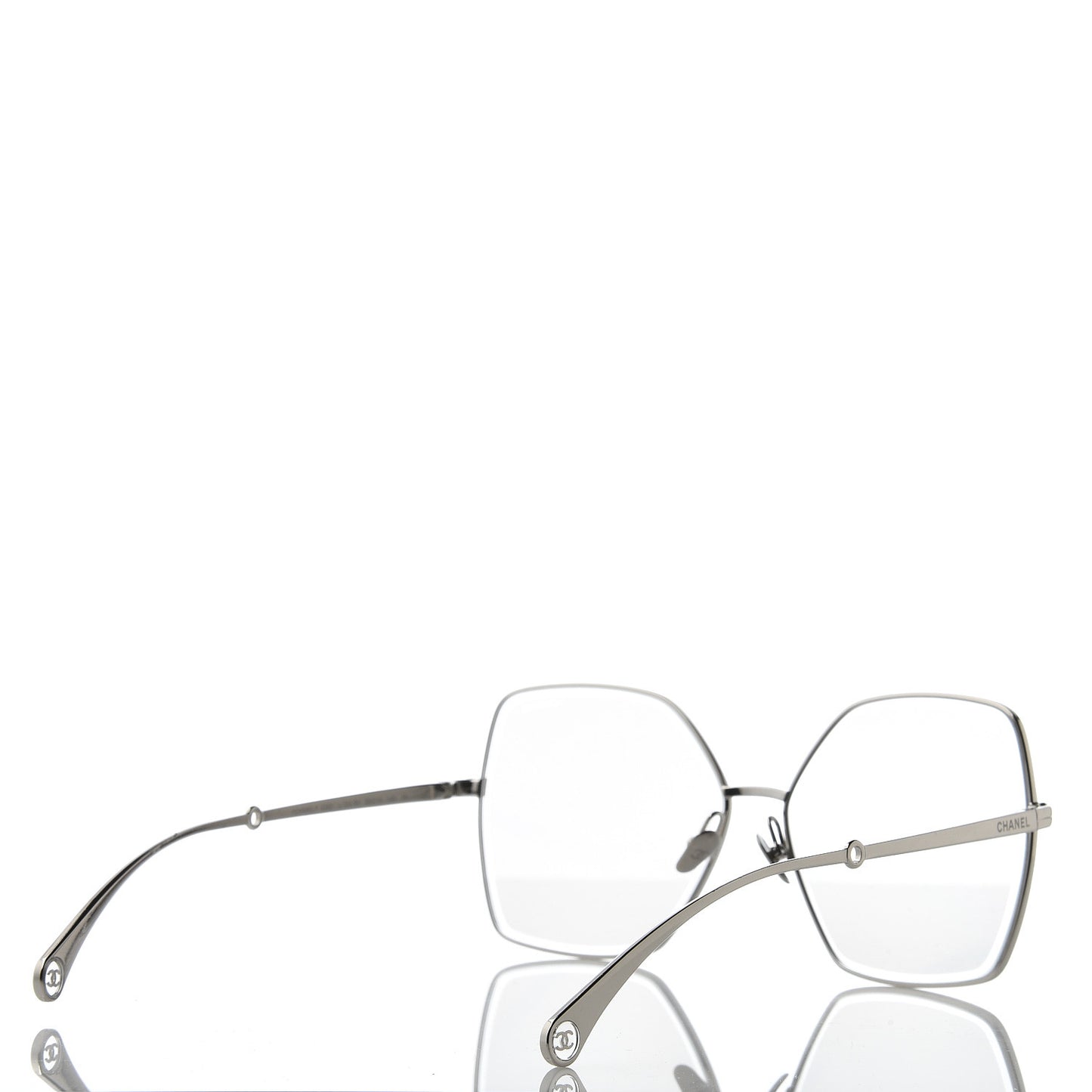 Butterfly Removable Pearl Chain Sunglasses 4262 Silver