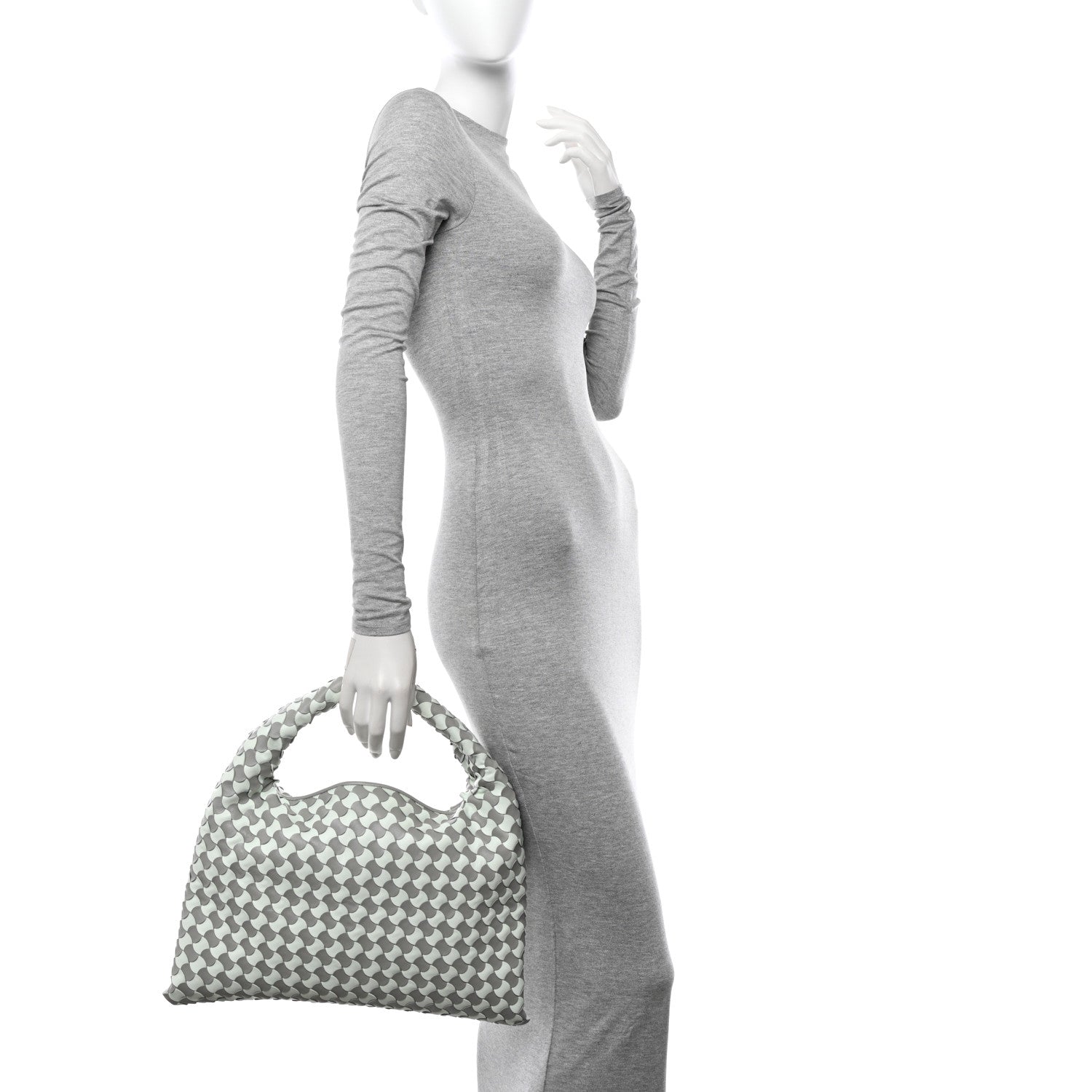 Bottega Veneta Calfskin Intrecciato Small Hop Agate Glacier 2 of 10