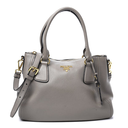 Prada Vitello Phenix Shoulder Bag Argilla 1 of 11
