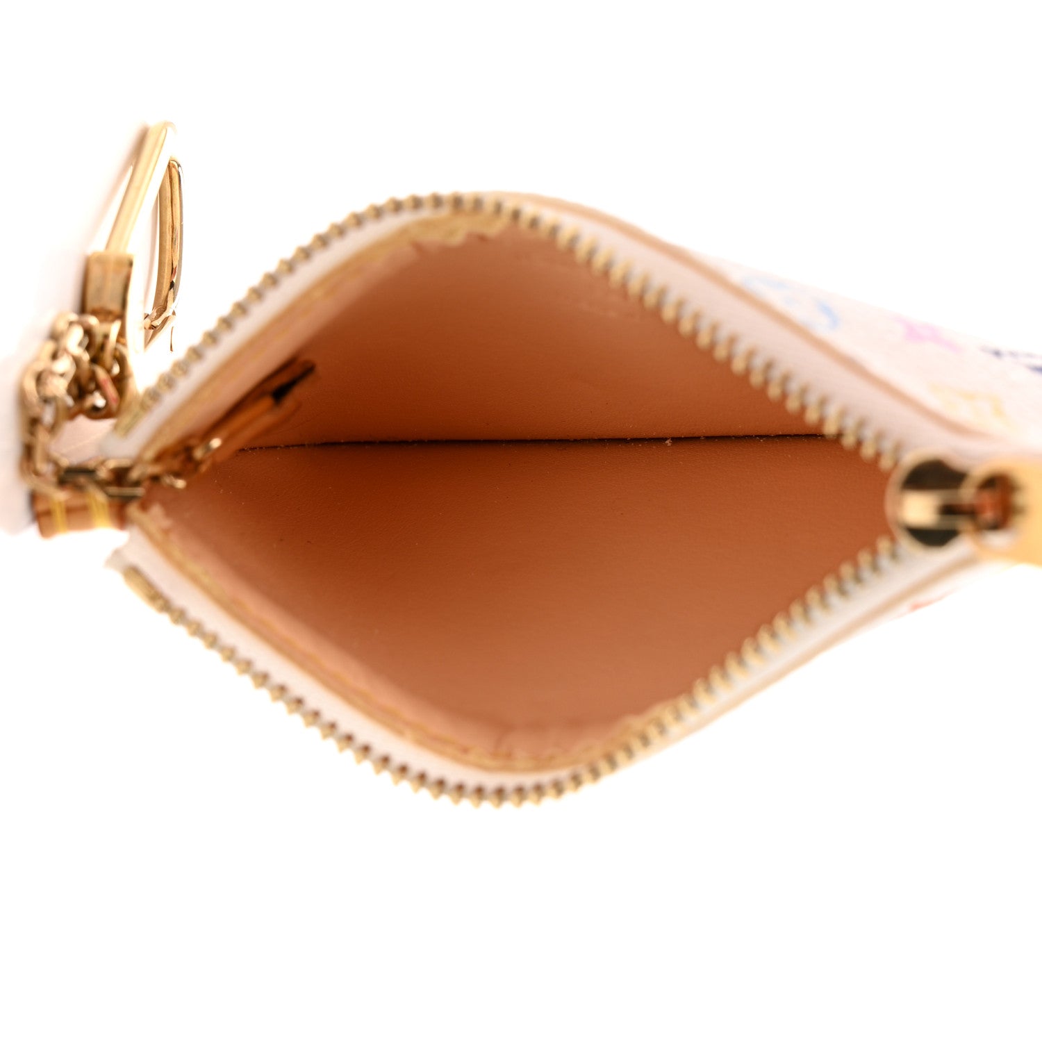 Louis Vuitton LOUIS VUITTON Monogram Multicolor Key Pouch White 5 of 7