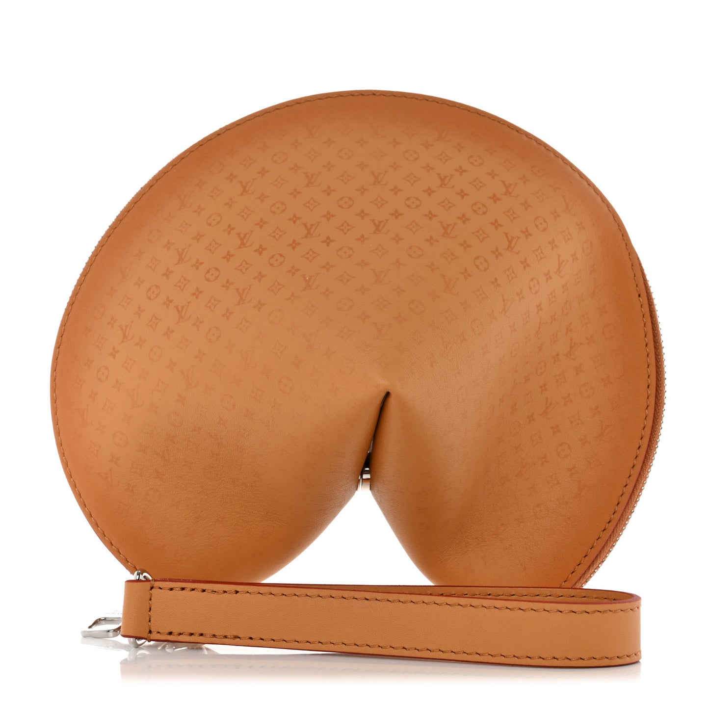 Calfskin Monogram Fortune Cookie Pouch Purple