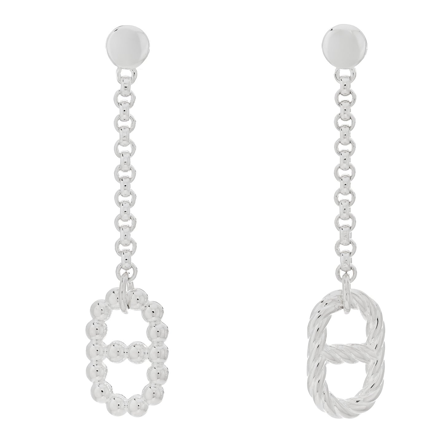 Sterling Silver Chaine d'ancre Alea II Dangle Earrings