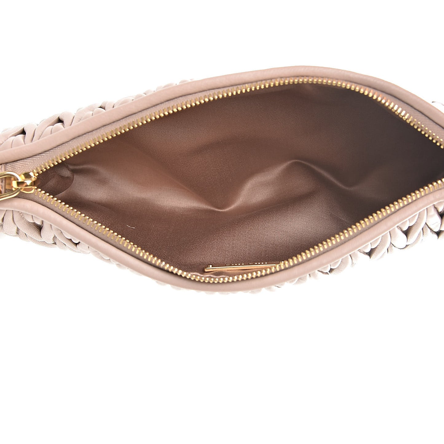 Nappa Matelasse Wristlet Cammeo