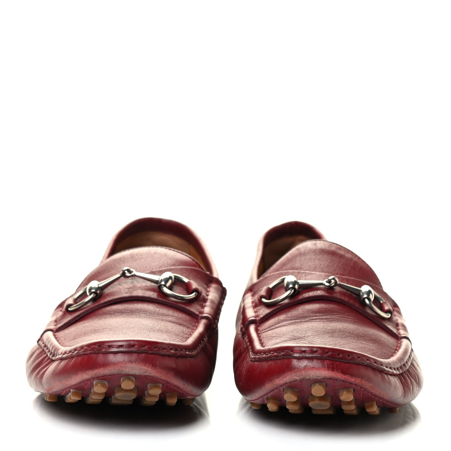 Gucci Calfskin Mens Horsebit Driver Loafers 11 Rosso 2 of 11