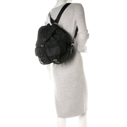 Prada Nylon Vela Medium Backpack Black 2 of 7