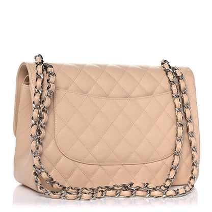Chanel Caviar Quilted Jumbo Double Flap Beige Clair 3 of 12
