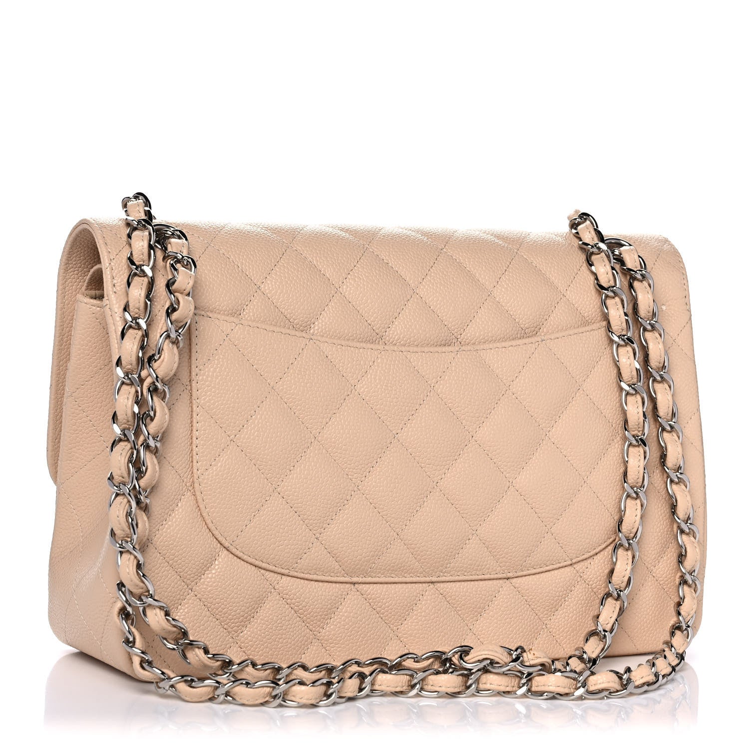Chanel Caviar Quilted Jumbo Double Flap Beige Clair 3 of 12