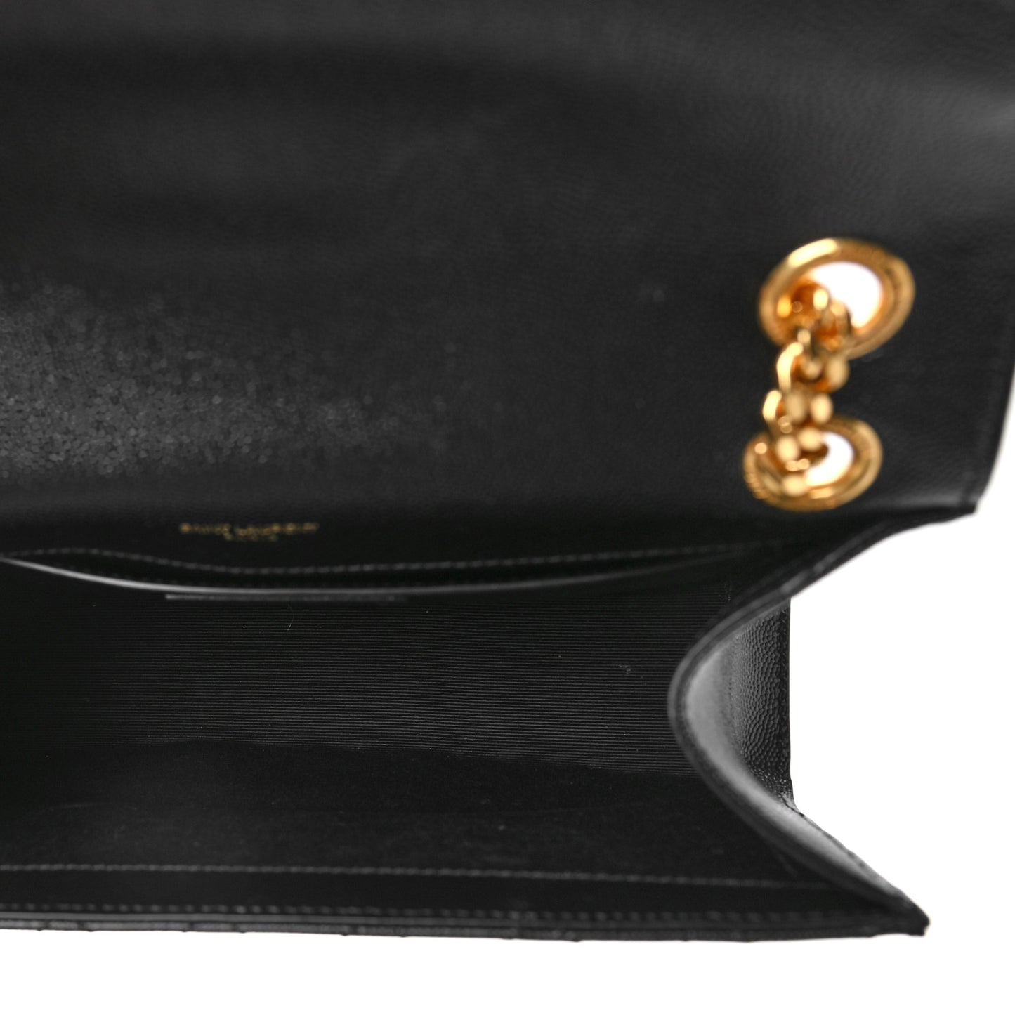 Grain De Poudre Textured Mixed Matelasse Triquilt Medium Monogram Satchel Black